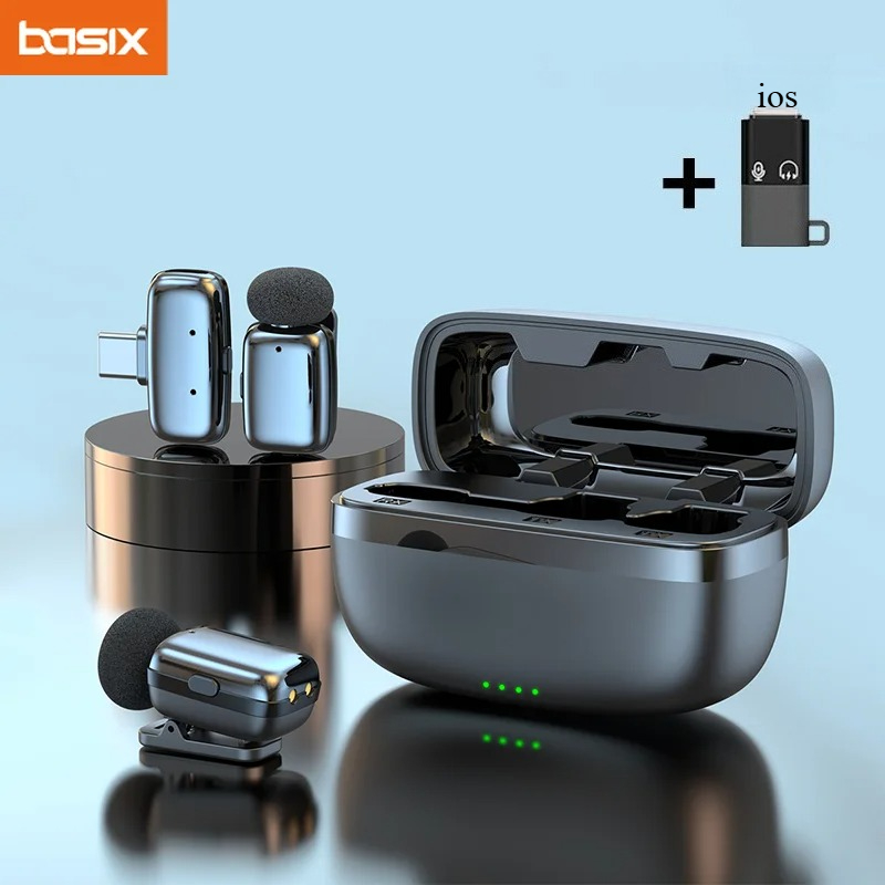 Phone Accessories For Android - Kablosuz Yaka Mikrofon Seti, Şarj Kutulu