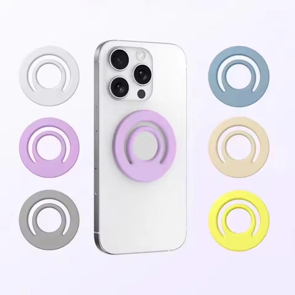 Phone Accessories For Android - Manyetik Silikon Standlı Parmak Yüzük Araç