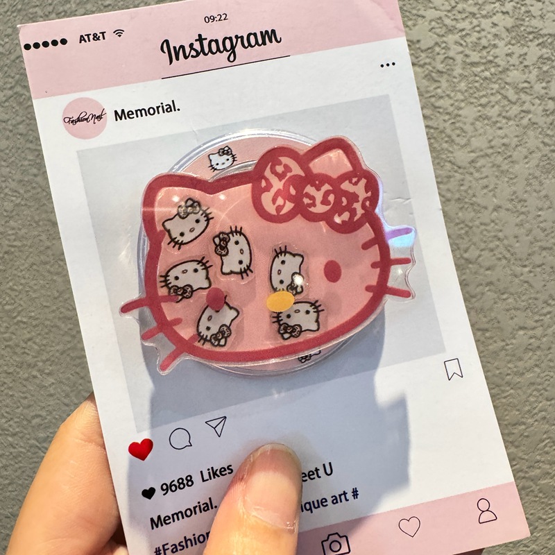 Phone Accessories Popsocket - Moda INS Kawaii Hello Kitty Quicksand