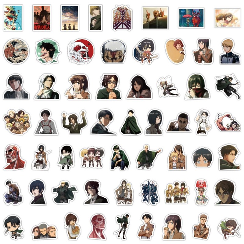 Phone Accessories Items - 60 adet Titan Anime çıkartmaları sevimli