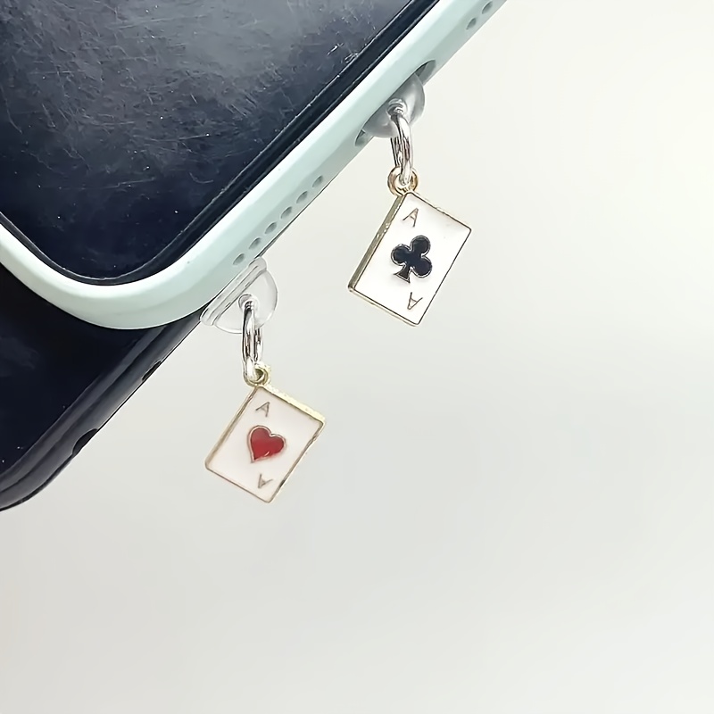 Phone Accessories For Boys - Yaratıcı Poker A-Şekilli Cep Telefonu Toz