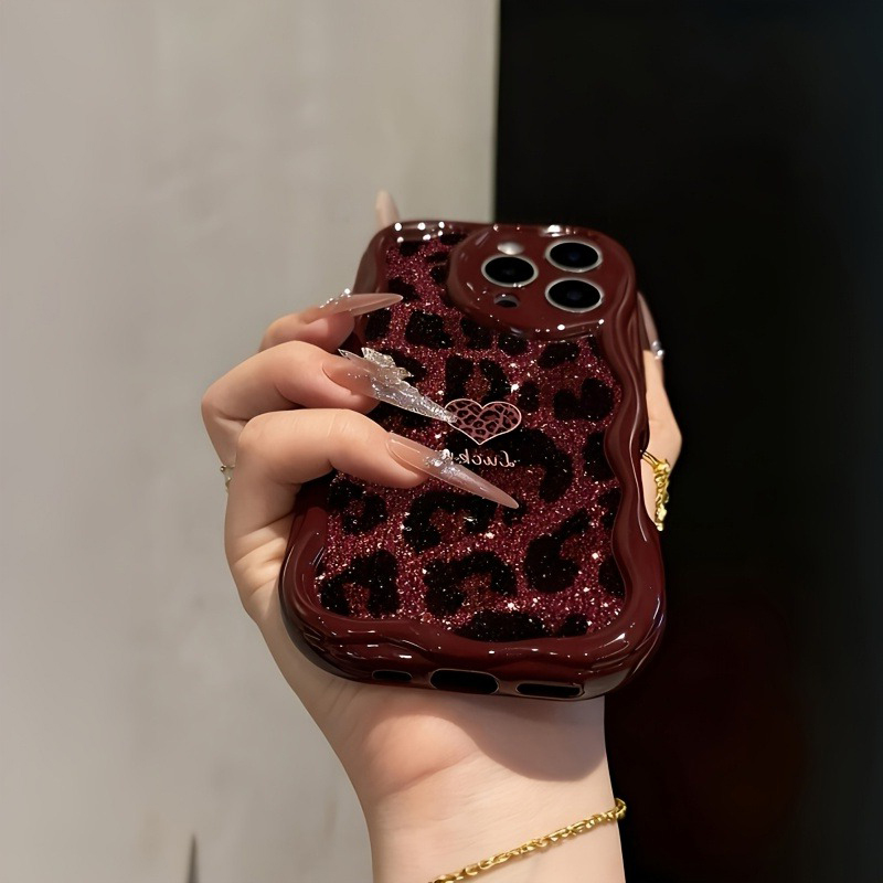 Şarap Kırmızısı Leopar Desenli - Phone Accessories Red incelemesi ve fiyatı