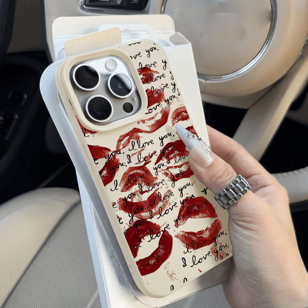 Parlak Kırmızı Dudaklı Deri Te - Phone Accessories Red incelemesi ve fiyatı