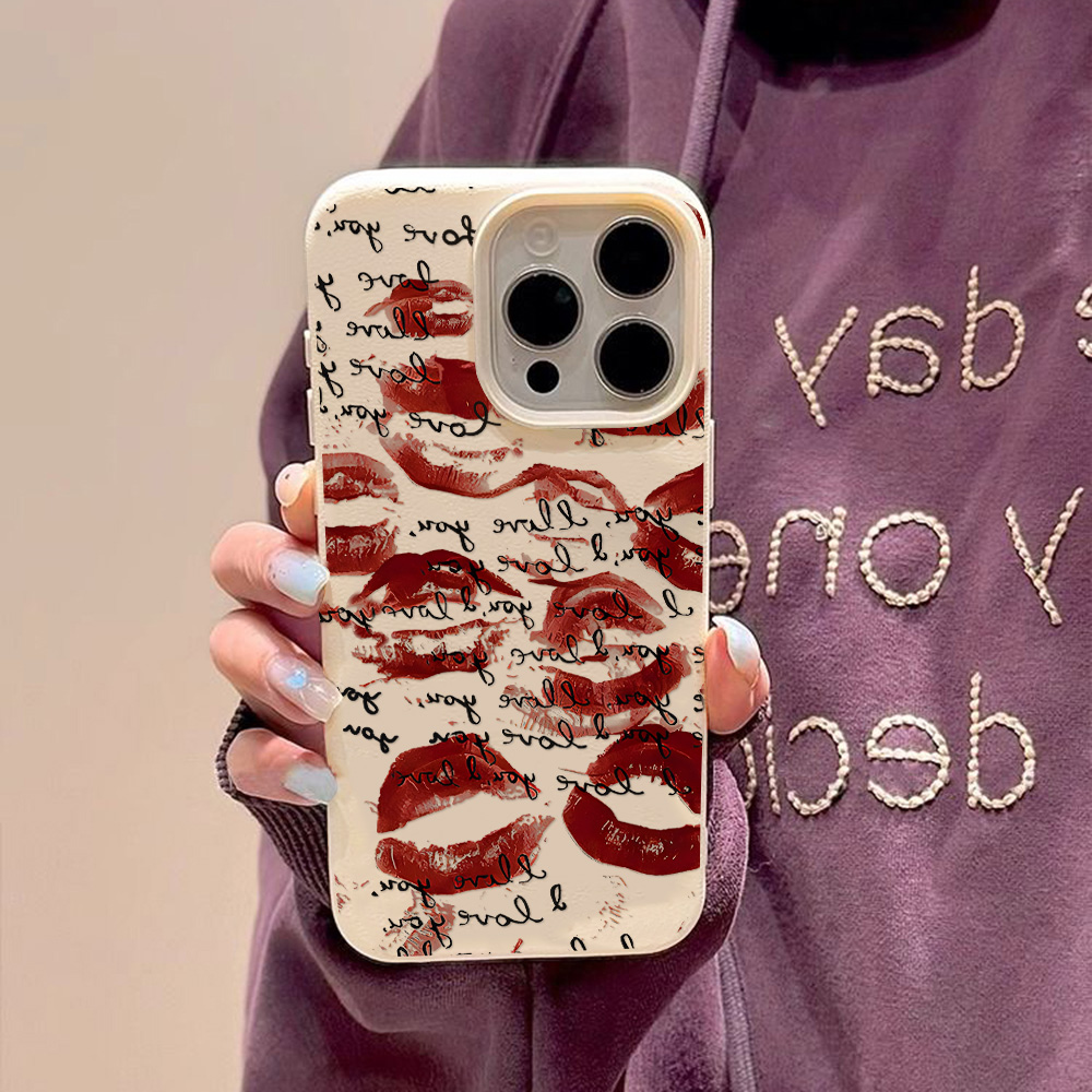 Parlak Kırmızı Dudaklı Deri Te - Phone Accessories Red incelemesi ve fiyatı