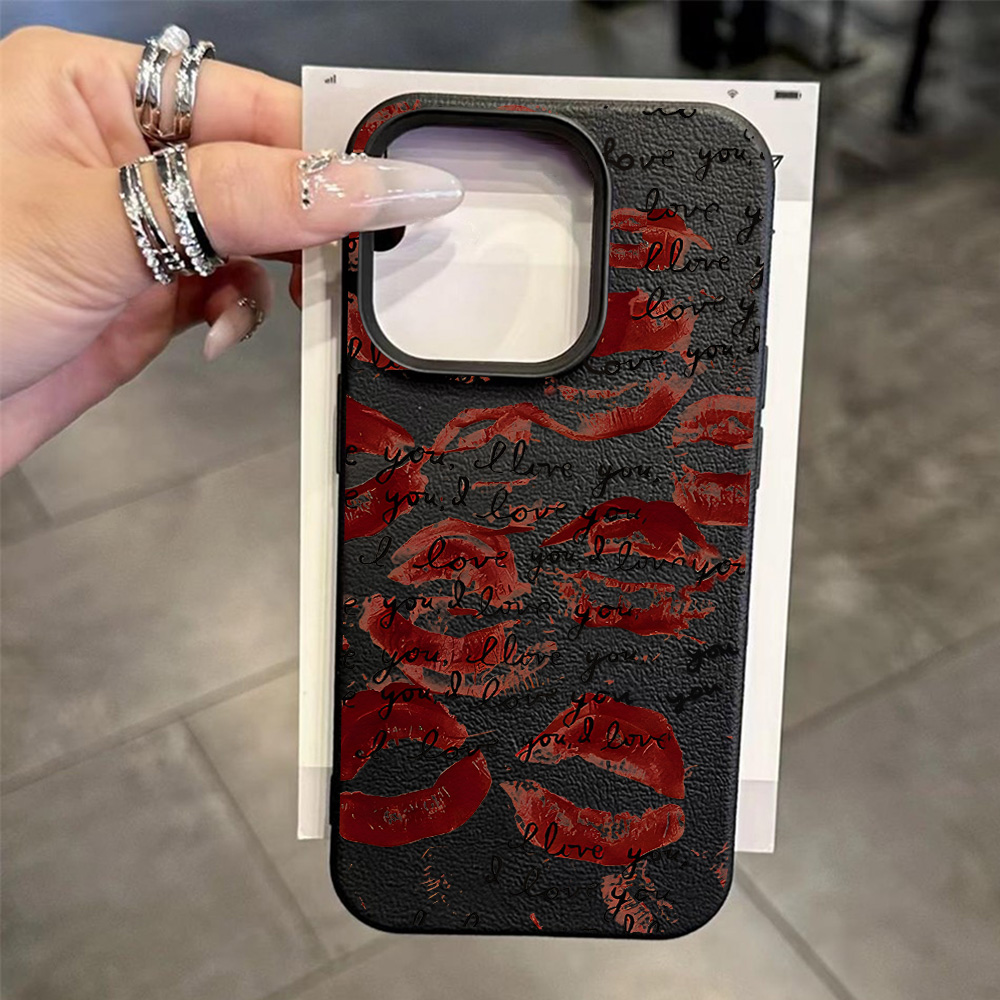 Parlak Kırmızı Dudaklı Deri Te - Phone Accessories Red incelemesi ve fiyatı