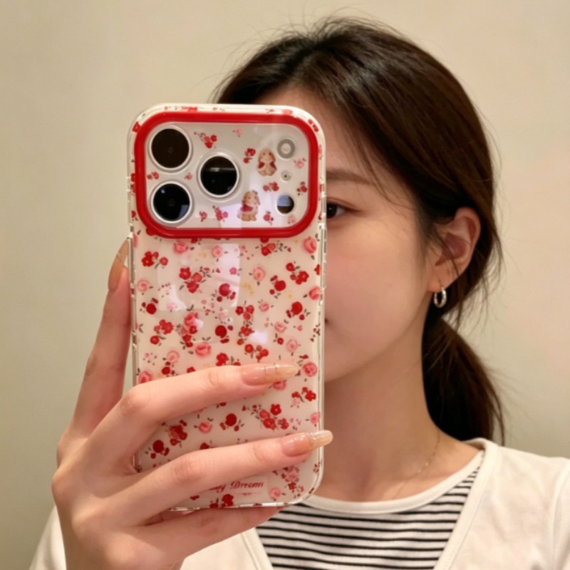 Sevimli Karikatür Kırmızı Çiçe - Phone Accessories Red incelemesi ve fiyatı