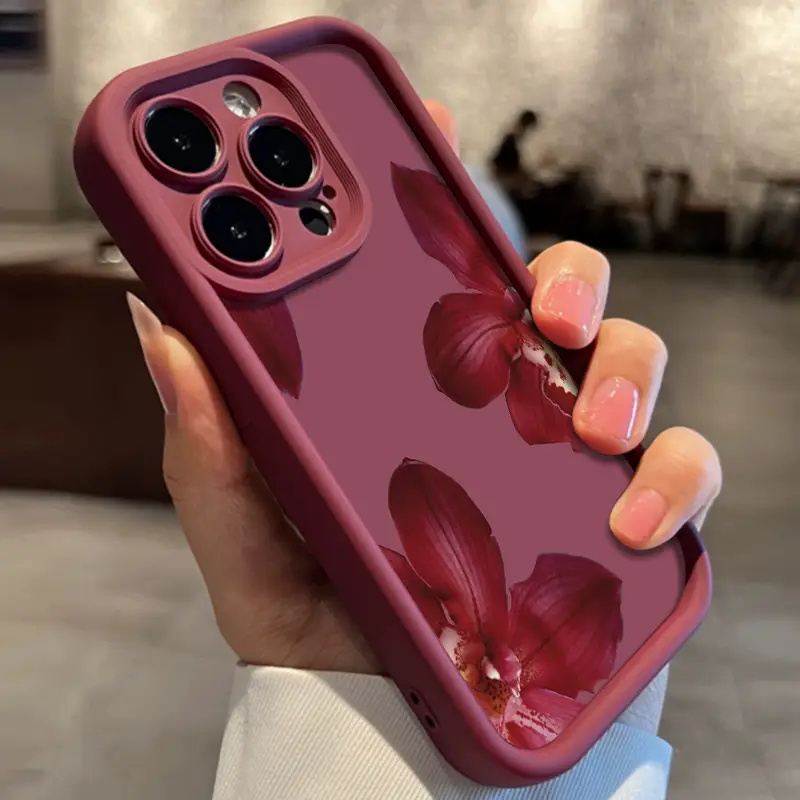 Şarap Kırmızısı Orkide Çiçeği  - Phone Accessories Red incelemesi ve fiyatı